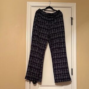 Women's Black and White Patterned Pants